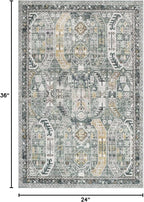 Madane Washable Area Rug 2x3, Small Entryway Rug Non-Slip Vintage Door Mat - Image 2