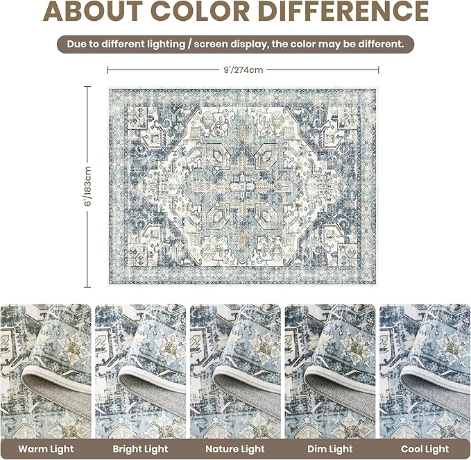 zesthome Area Rugs 6x9, Large Rugs - Image 2
