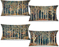 Rustic William Morris Inspired Forest Decor Pillow Covers 12x20 Set of 4 by Unknown
