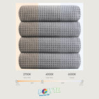 POLYTE 430 GSM Poly Blend Microfiber Quick Dry Waffle Bath Towel Set of 6