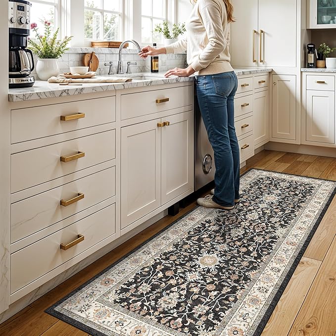 Washable 3x7 Kitchen Runner Rug: Non-Silp Runners Mat - Image 4