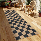 Lahome Colette Checkered Easy Jute Runner Rug, 2x8 Kitchen Rug Non Slip - Image 7