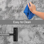 Tie Dye Grey Soft Shaggy Fluffy Rug - Image 7