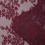 YJ YANJUN Vintage Lace Curtains 54 Inch Length-Victorian Floral Pattern Red - Image 5
