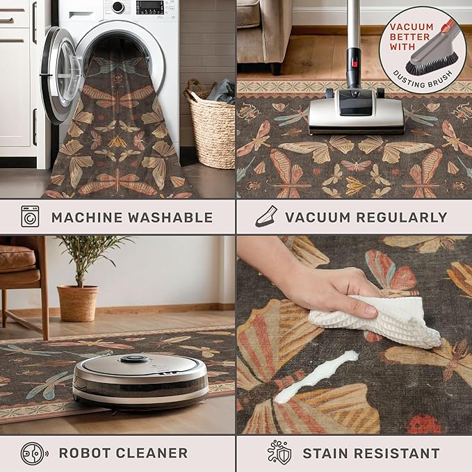 Washable Living Room Area Rug 5x7, Ultra Soft Carpet - Image 4