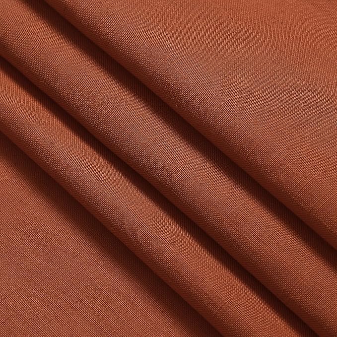 Terracotta Boho Curtains for Bedroom Back Tab Rod Pocket Semi Sheer Linen - Image 5