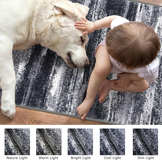Lansny Modern Abstract Runner Rug 2x6 - Image 7