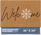 Barnyard Designs Natural Coco Coir Christmas Doormat by BarnyardDesigns