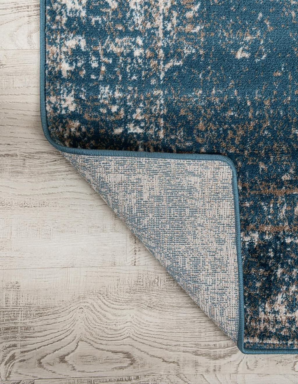 Unique Loom Sofia Collection Area Rug - Casino (2' x 6' 7" Runner, Blue/ Ivory)