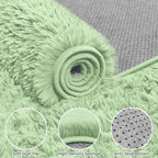 4x6 Area Rugs for Living Room Rug: Soft Fluffy Shag Mint Green Rugs for Bedroom - Image 6