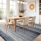Nakagishi 5x7 Area Rugs Living Room: Washable Boho Large Neutral Soft Rug - Image 7