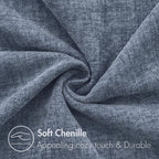 MIULEE Pack of 2 Couch Throw Pillow Covers 16x16 Inch Soft Dark Grey Blue - Image 2