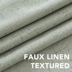 H.VERSAILTEX Bedroom Curtains Blackout, Sage Green Linen Blackout Curtains 84 - Image 4