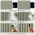 Sage Green 100% Blackout Curtains 96 Inch Length 2 Panels Set - Image 5