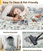 RELEANY Area Rugs 3'x10' Runner Rug Non Slip Washable - Image 3