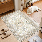 2x3 Area Rugs Living Room Rug: Washable Vintage Boho Rug No Slip Stain - Image 2