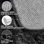 ONASAR Black Area Rugs for Living Room Bedroom, 5x8 Fluffy Shaggy Rug, Soft - Image 3