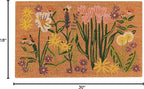 Now Designs Bees & Blooms Natural Coconut Fiber Printed Doormat Vinyl Backed - Image 2