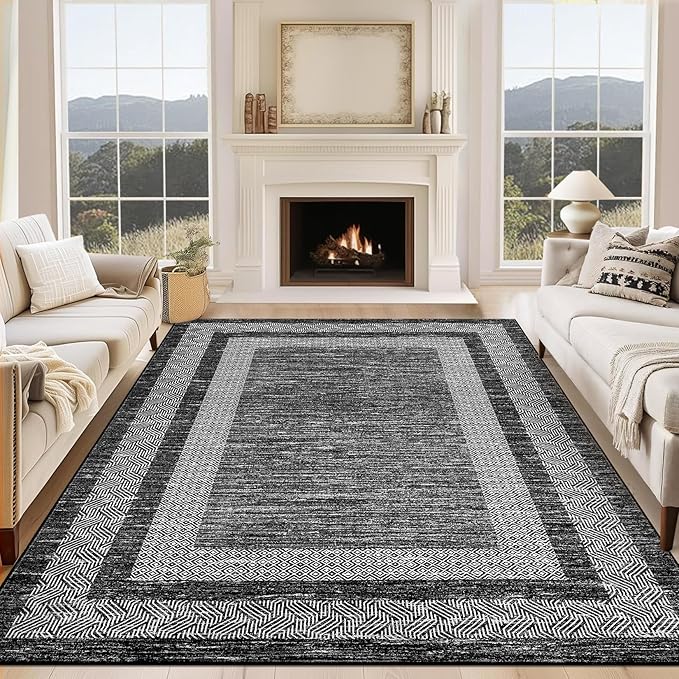 GarveeHome Area Rug 8x10 Modern Geometric Living Room Rug Non Slip, Thin by GarveeHome