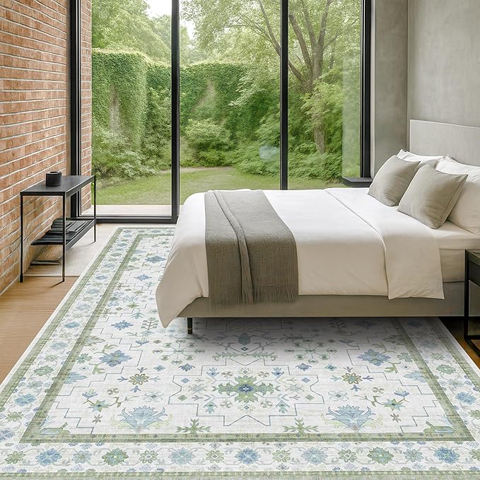 Green Area Rugs 9x12 Living Room - Image 6