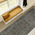 Dark Green 2 x 8 Runners for Hallways, 8ft Long Floor Runner for Kitchen by HazoHaus