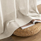 MIULEE Cream Linen Curtains 90 Inch Long 2 Panels - Image 7