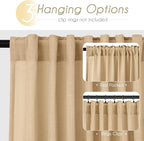 Tan Linen Curtains 72 inches Long - Image 2