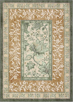 GarveeHome Terracotta Olive Sage Green Washable 5x7 Area Rugs, Botanical Grove - Image 10