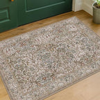 Moss Green Washable 2x3 Entry Rug by HazoHaus