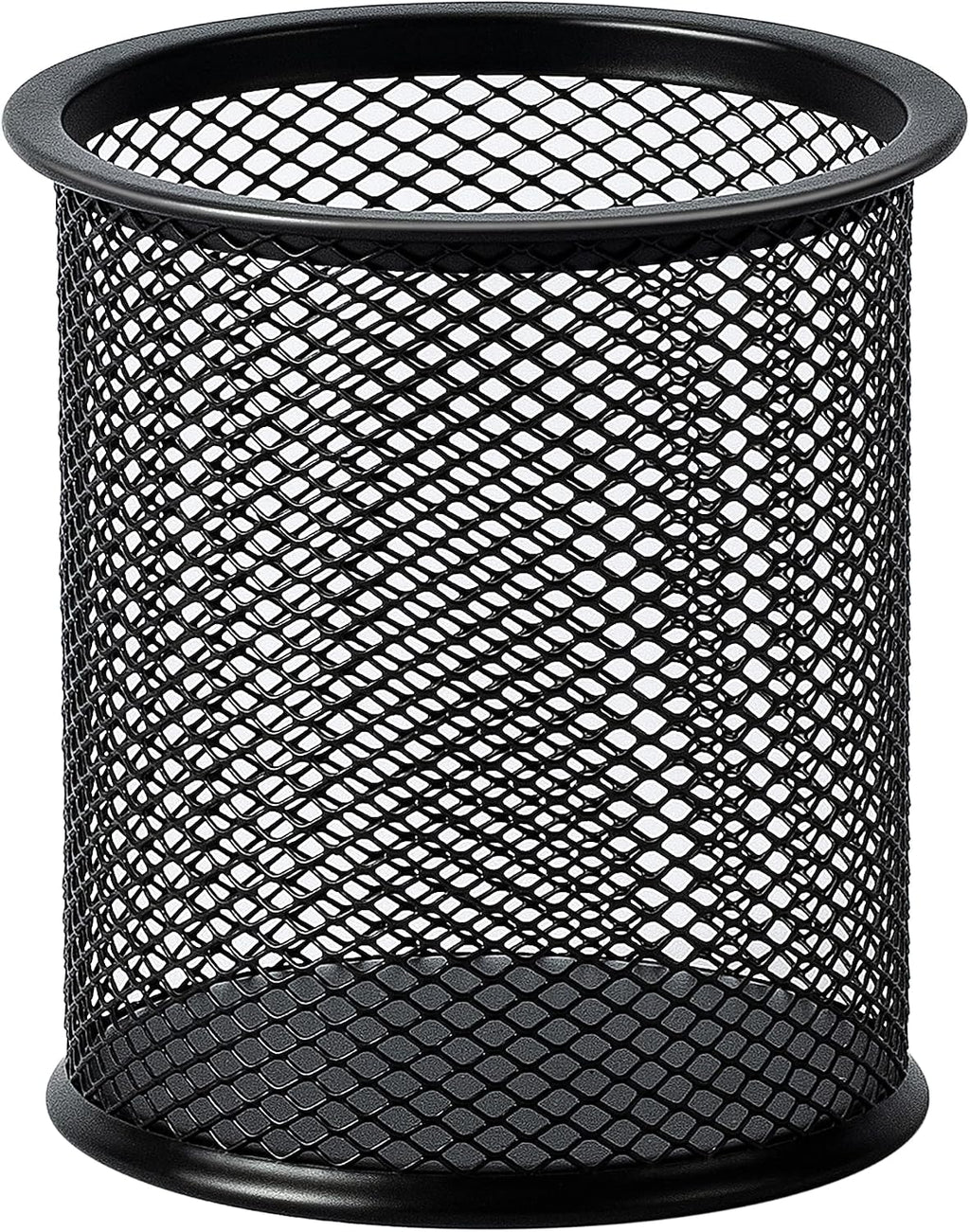 Amazon Basics Mesh Pen Holder and Desktop Desk Organizer, Office Caddy Storage for Writing Utensils, 9.1 x 5.9 x 5.5 inches, Black