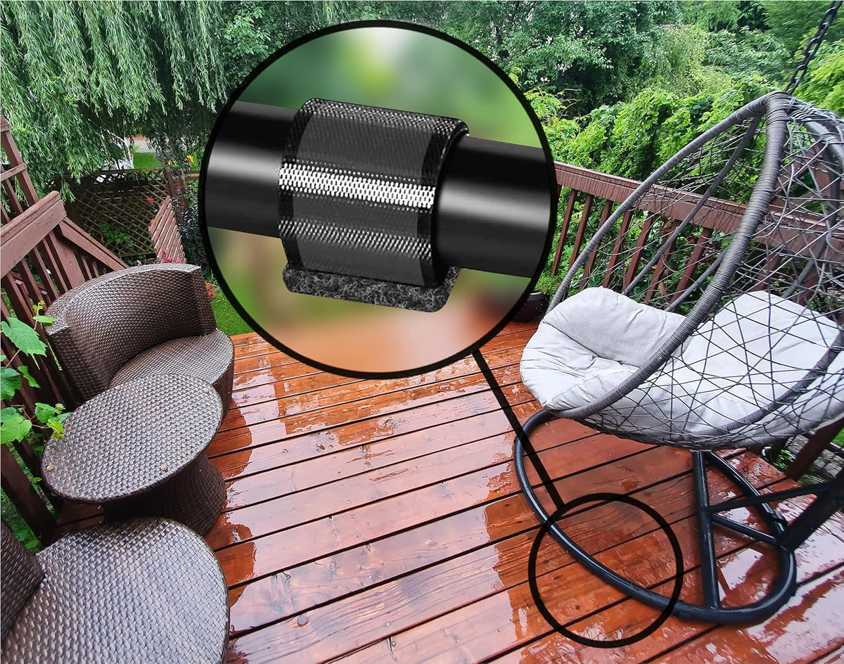 GorillaMarineGradeBerber Slipstick GorillaOutdoor Sled Base Chair Floor Protectors/Wrap Around Berber for Furniture with Tubular Legs and Bases (8 Pack) Wrap on Furniture Pads for Outdoor & Indoor Use