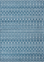 Unique Loom Moroccan Trellis Collection Area Rug - Mamounia (3' 3" x 5' 3" Rectangle Blue/Ivory)