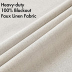 MIULEE Linen Curtains 100% Blackout - Image 5