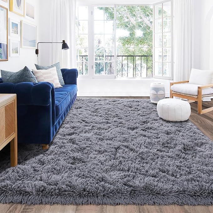 Rugs for Living Room 8x10, Soft Shaggy Modern Shag Area Rug for Bedroom - Image 2