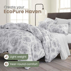 Martex EcoPure Comfort Wash Print Comforter Set, Twin, Meadow Walk