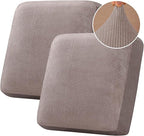 H.VERSAILTEX Velvet Stretch Couch Cushion Cover Plush Cushion Slipcover by HVERSAILTEX