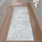 2x6 Runner Rug Washable Vintage Indoor Hallway Carpet Non Slip Grey Bedroom Low - Image 5