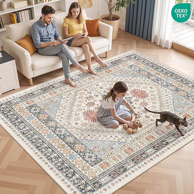 Area Rugs 5x7, Ultra-Thin Washable Rugs - Image 9