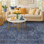 Dark Navy Blue Living Room Rug 5x7 Area Rug - Image 9