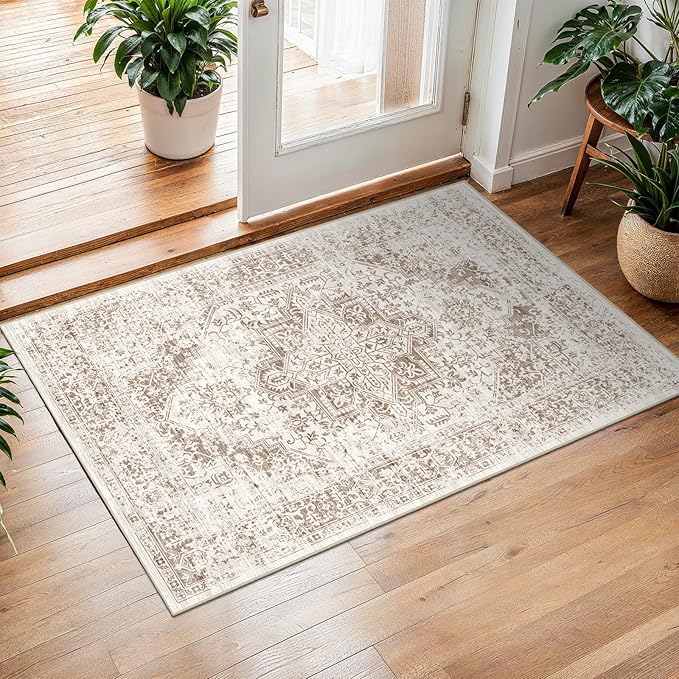 2x3 Entryway Area Rug Washable by EISUROM