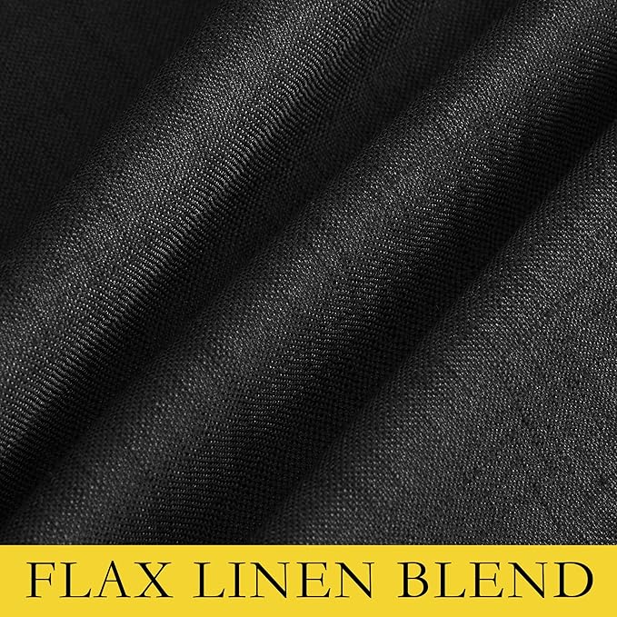 NICETOWN Vintage Open Linen Weave Flax Thermal Curtains, 100% Blackout Curtains - Image 7