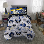 Franco Kids Bedding Super Soft Comforter and Sheet Set with Sham, 5 Piece Twin Size, Batman