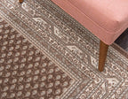 Unique Loom Williamsburg Collection Traditional Border with Dotted Center Area Rug, Rectangular 4' 0" x 6' 0", Brown/Beige