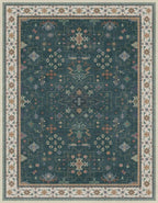 Hazo Haus Vintage Dark Green 7x9 Dining Room Rugs - Image 2