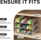 Simple Houseware 3-Tier Stackable Can Organizer Rack Hold 36 Cans, White