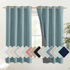 NICETOWN 100% Absolutely Blackout Linen Curtains by NICETOWN