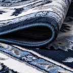 JONATHAN Y Cherie French Cottage Navy/Ivory Runner Rug, 2x10, Vintage, Bohemian, Easy-Cleaning for Living Room, Bedroom, Kitchen, Pet Friendly, Non-Shedding (MDP505E-210)