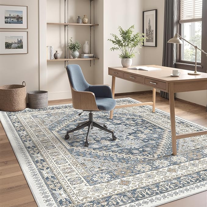 6x9 Area Rugs for Living Room, Soft Low Pile Indoor Washable Rugs for Bedroom - Image 4