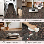 Dark Brown Washable 2x6 Runner Rugs - Image 4