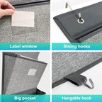Over the Door Wall File Organizer, Hanging File Folders Organizer with 5 Large Pockets for Office and Back to School Supplies, Papers, Charts, Mails, Magazine Storage and Organization